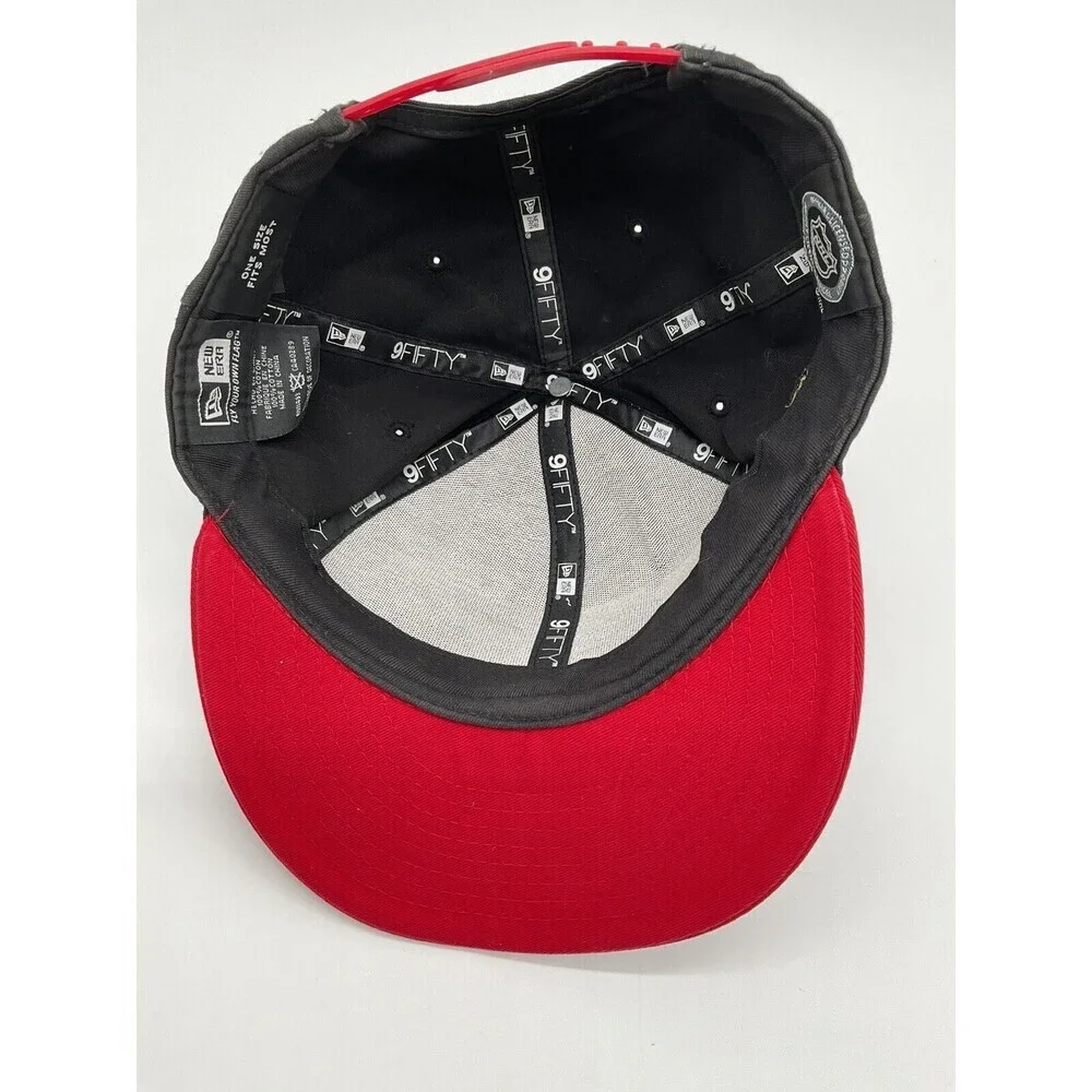 New Era 9Fifty Chicago Blackhawks Snapback Hat Raised Embroidery Logo OSFM